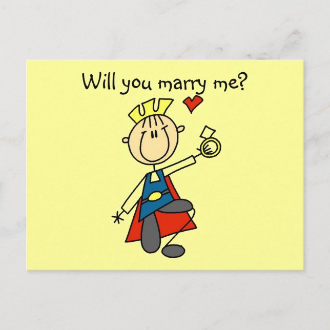 Marry Me Wedding Vorschlag Tshirts und Geschenke Postkarte (Vorderseite)