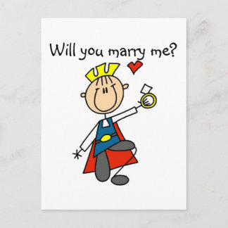 Marry Me Wedding Vorschlag Tshirts und Geschenke Postkarte