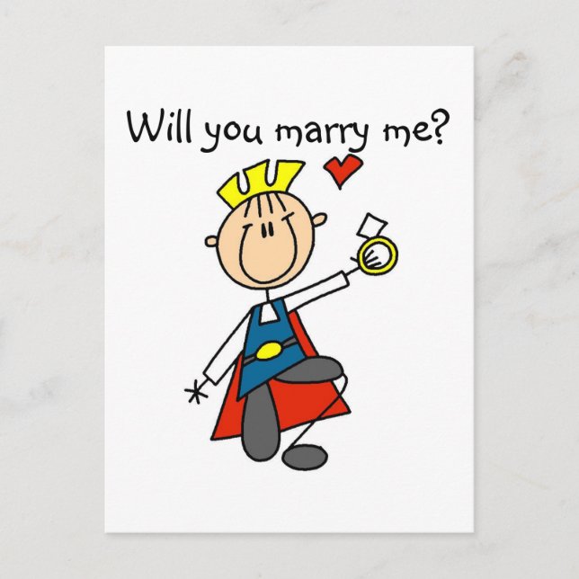 Marry Me Wedding Vorschlag Tshirts und Geschenke Postkarte (Vorderseite)