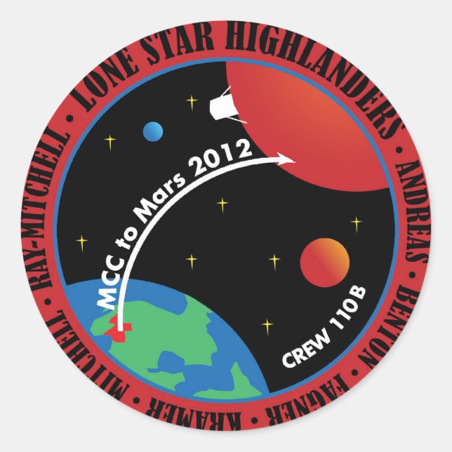 Mars 101 Aufkleber 2011 (Vorderseite)