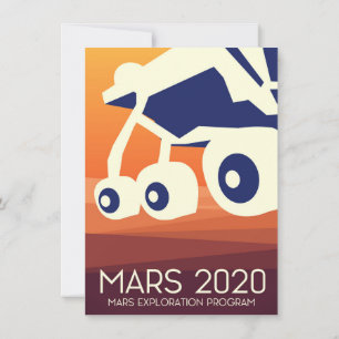 Mars 2020 Rover Space Art Einladung