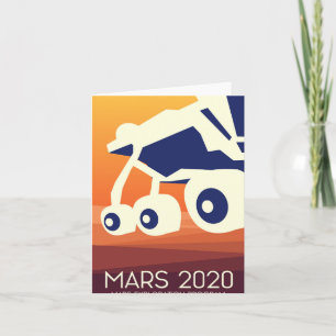 Mars 2020 Rover Weltraumkunst Feiertagskarte