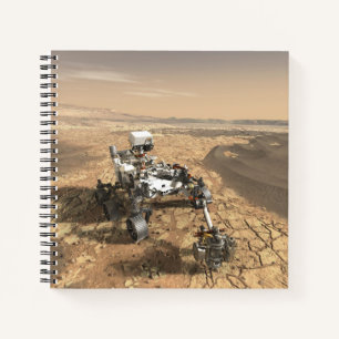 Mars 2020 rutschten auf der Oberfläche der Mars. Notizbuch