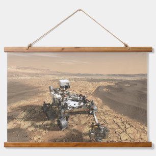 Mars 2020 rutschten auf der Oberfläche der Mars. Wandteppich Mit Holzrahmen