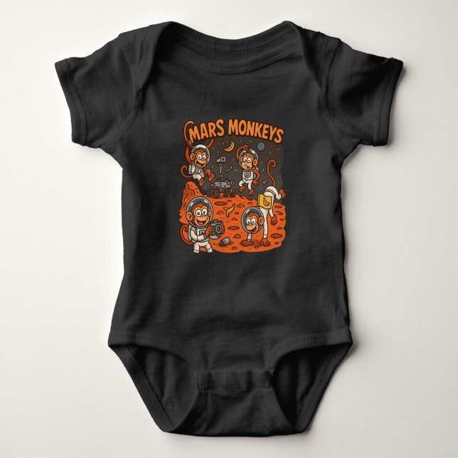 Mars Affen Baby Strampler (Vorderseite)