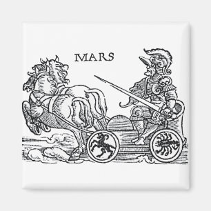 Mars Ares God of War Greco Roman Chariot Cartoon Magnet