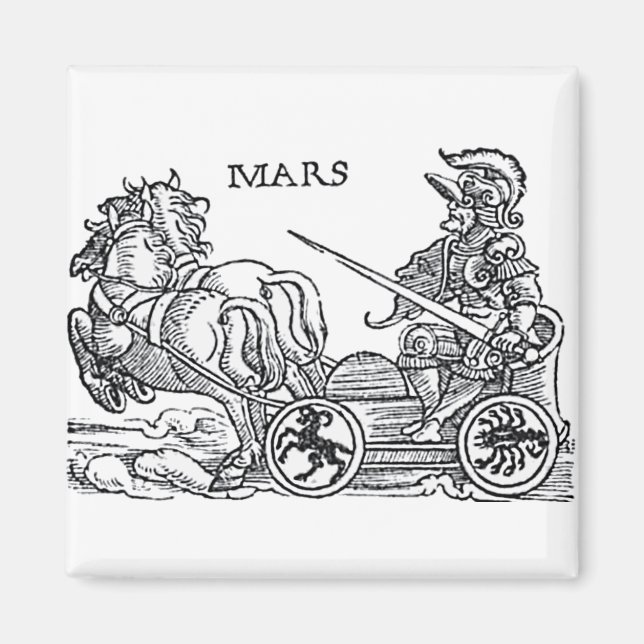 Mars Ares God of War Greco Roman Chariot Cartoon Magnet (Vorne)
