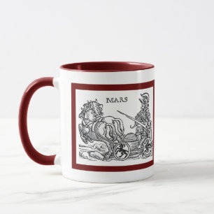 Mars Ares God of War griechischer Chariot-Cartoon Tasse