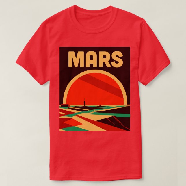 Mars Art Deco Design T-Shirt (Design vorne)