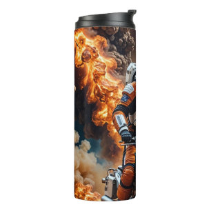 Mars Astronaut Biker Thermal Tumbler Thermosbecher