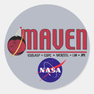 Mars-Atmosphäre und flüchtige Evolution (MAVEN) Runder Aufkleber