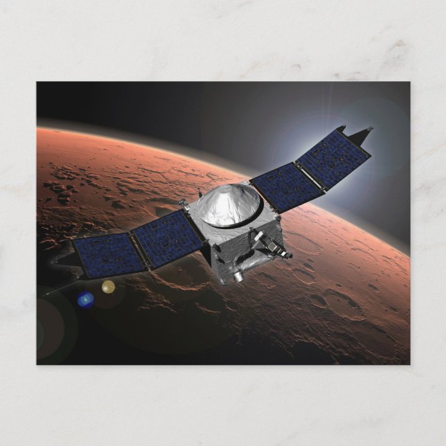 Mars Atmosphäre und Volatile Evolution Mission. Postkarte (Vorderseite)