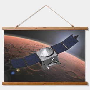 Mars Atmosphäre und Volatile Evolution Mission. Wandteppich Mit Holzrahmen