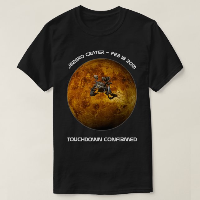 Mars Ausdauer 2020 Rover Landing, Touchdown co T-Shirt (Design vorne)