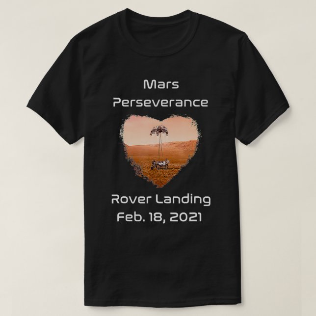 Mars Ausdauer der Rover Landung T-Shirt (Design vorne)