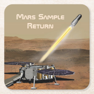 Mars Beispiel Rückführungsmission Papier Untersetz Rechteckiger Pappuntersetzer