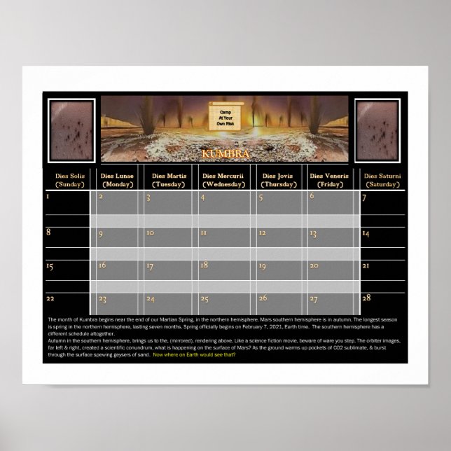 Mars Camping verboten Poster (Vorne)