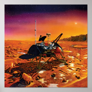 Mars der NASA Polar Lander Artist Concept Artwork Poster