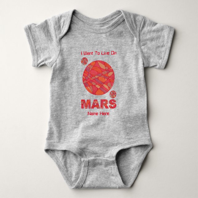 Mars Der Spaß am Sonnensystem des Red Planet Space Baby Strampler (Vorderseite)