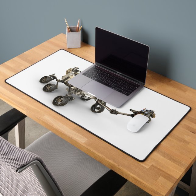 Mars durchhalten sich auf weißem Hintergrund. Schreibtischunterlage (Büro 2)