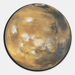 Mars!  Ein schönes Bild vom Raum.  Die NASA Runder Aufkleber