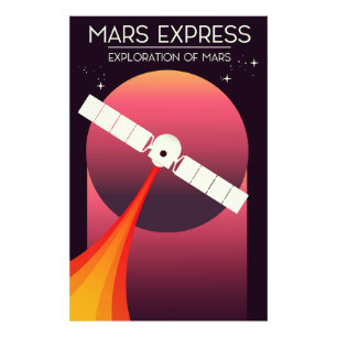 Mars Express - Erforschung der Mars-Weltraumkunst. Fotodruck