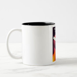 Mars Express - Erkundung der Mars Weltraumkunst. Zweifarbige Tasse