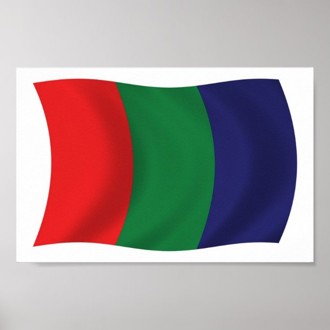 Mars Flag Poster drucken (Vorne)