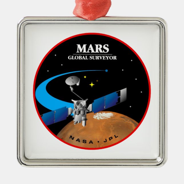 Mars-globales Feldmesser Ornament Aus Metall (Vorne)