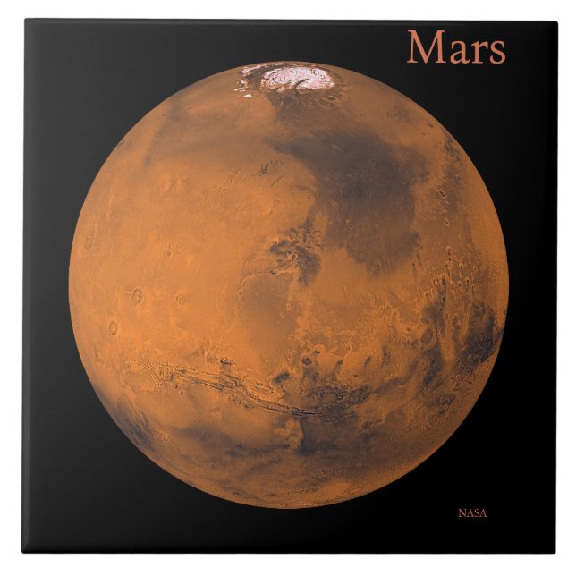 Mars Globe von der NASA Fliese (Vorderseite)