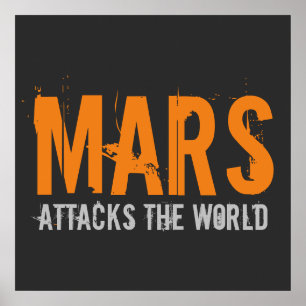 Mars greifen die Welt an Poster