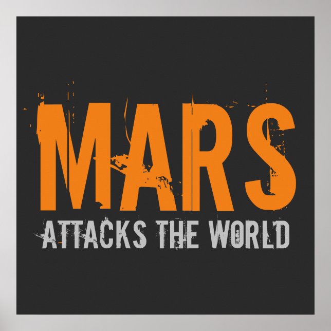 Mars greifen die Welt an Poster (Vorne)