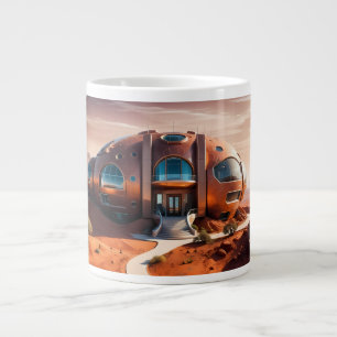Mars Habitat Alpha - AI Sci-Fi-Architektur Jumbo-Tasse