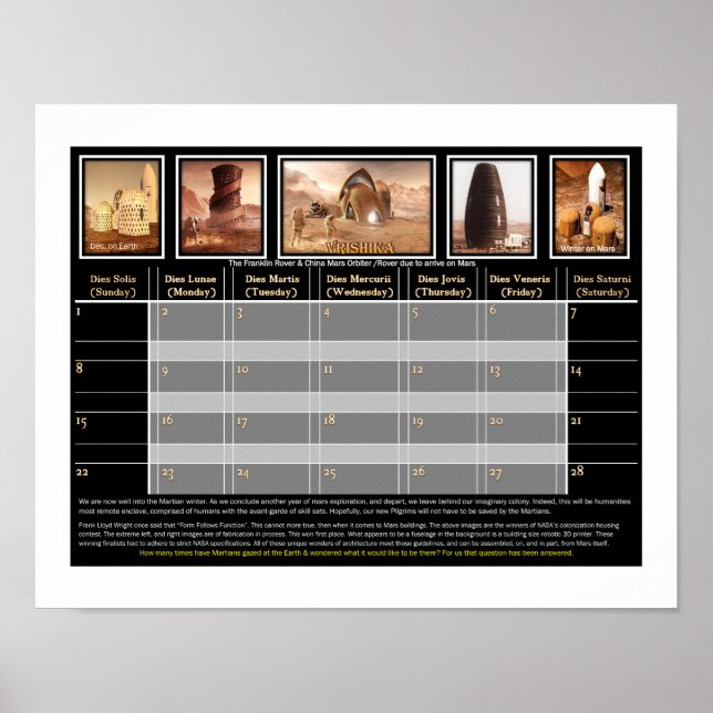 Mar's Habitat Poster (Vorne)