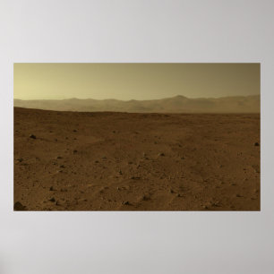 Mars Horizon über Neugier Rover Poster