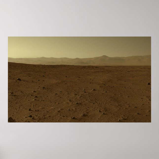 Mars Horizon über Neugier Rover Poster (Vorne)