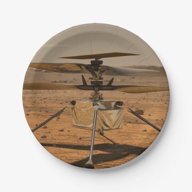 Mars Hubschrauber für den Einfallsreichtum Pappteller (Vorderseite)
