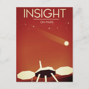 Mars im Weltraum Kunst Postkarte
