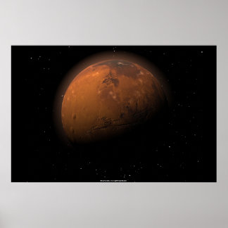 Mars in Teilschatten Poster