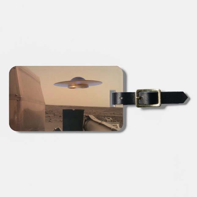 Mars InSight Alien UFO Saucer Begegnung Gepäckanhänger (Vorderseite horizontal)