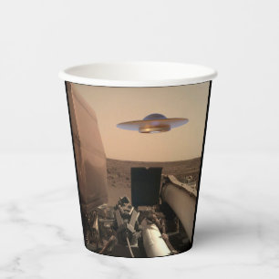 Mars InSight Alien UFO Saucer Begegnung Pappbecher