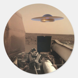 Mars InSight Alien UFO Saucer Begegnung Runder Aufkleber