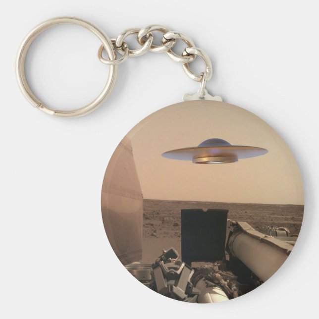 Mars InSight Alien UFO Saucer Begegnung Schlüsselanhänger (Vorne)