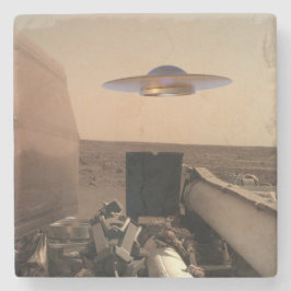 Mars InSight Alien UFO Saucer Begegnung Steinuntersetzer