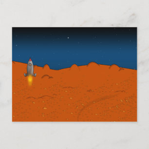 Mars landen postkarte