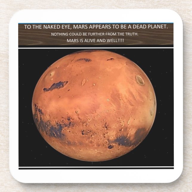 Mars lebt getränkeuntersetzer (Vorderseite)