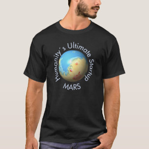 Mars Mola-Karte nach terraforming T-Shirt