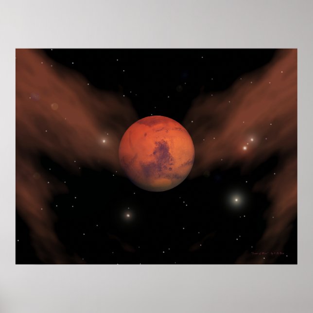 Mars-Narben Poster (Vorne)