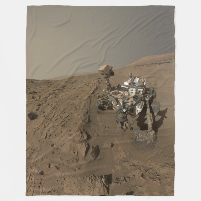 Mars Neugier Roter Marsch Landschaft Fleecedecke (Vorderseite)