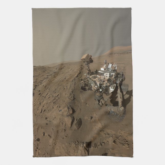 Mars Neugier Roter Marsch Landschaft Geschirrtuch (Vertikal)